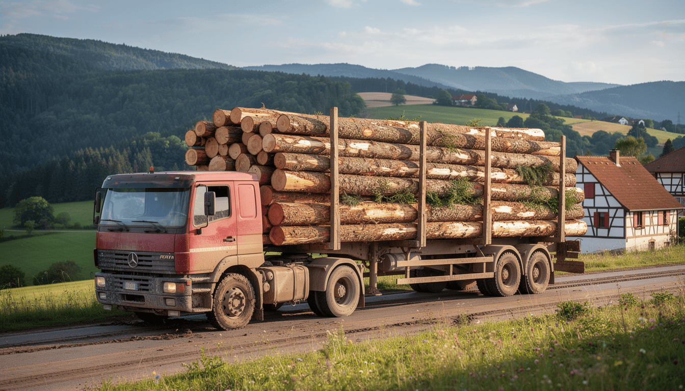 camion de grumes alsace