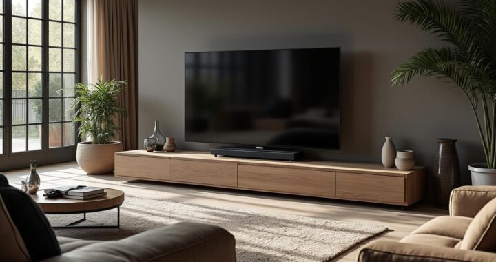 Meuble TV avec enceinte intégrée chez Leclerc : un must-have pour votre espace