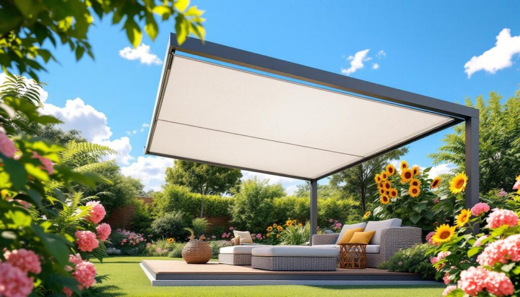 découvrez la toile pergola coulissante, l'accessoire idéal pour aménager votre extérieur et profiter pleinement des belles journées d'été en toute simplicité.