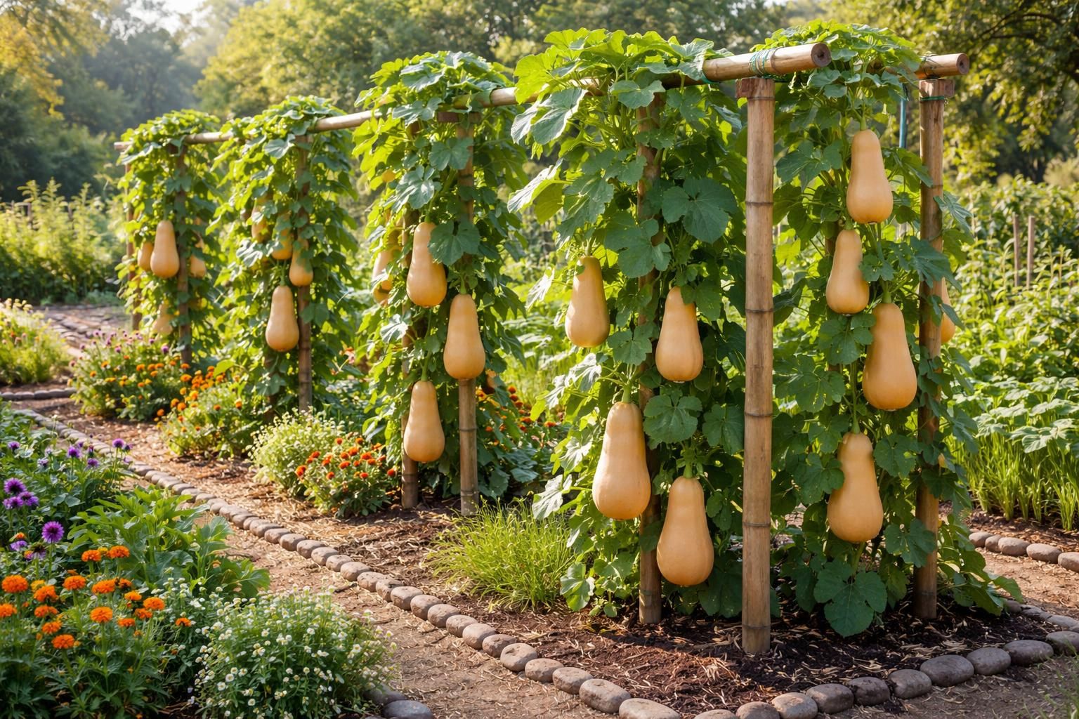découvrez comment cultiver la courge butternut en mode vertical pour optimiser l'espace de votre potager tout en ajoutant une touche esthétique à votre jardin. astuces et conseils pour une culture productive et harmonieuse.