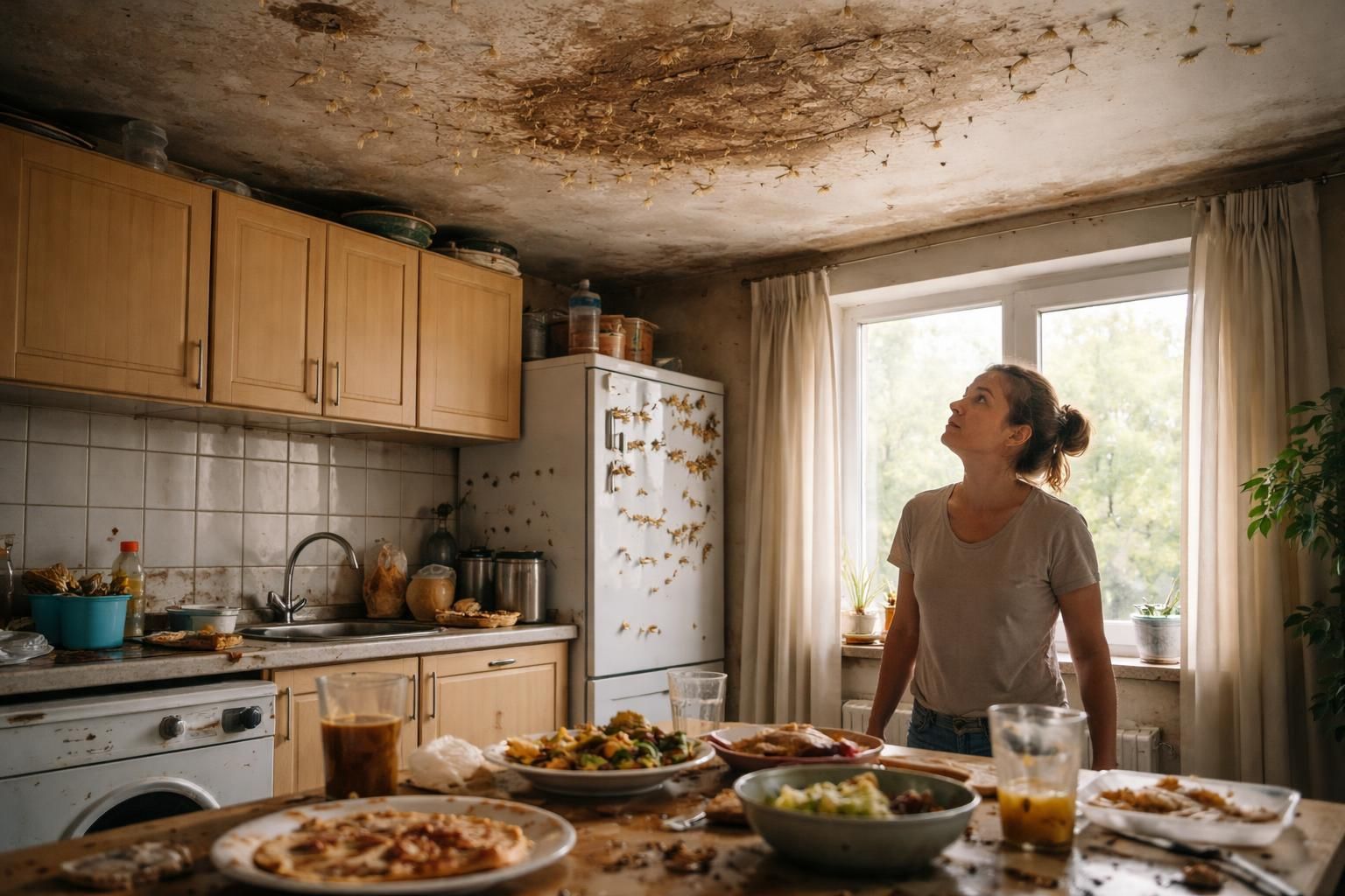 découvrez les risques liés aux larves au plafond de votre cuisine et comment elles peuvent affecter votre santé, ainsi que des conseils pour les éliminer efficacement.