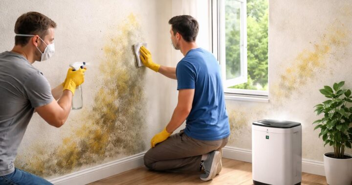 Les solutions pour combattre le danger du champignon et moisissure jaune sur un mur intérieur