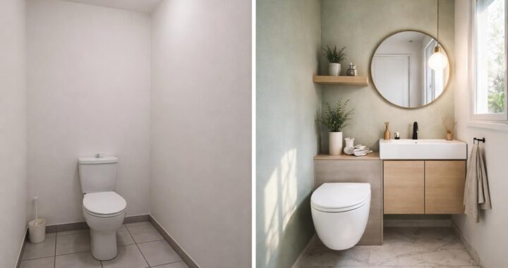 Décoration de WC : inspirations avant/après
