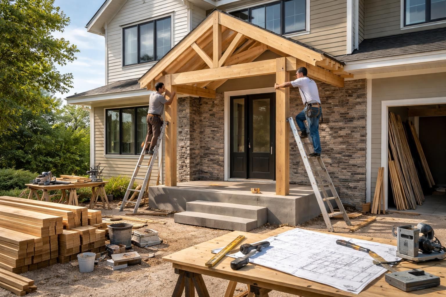 découvrez les étapes essentielles pour fabriquer un porche d'entrée solide et esthétique. suivez notre guide pratique pour réussir votre projet de construction facilement.