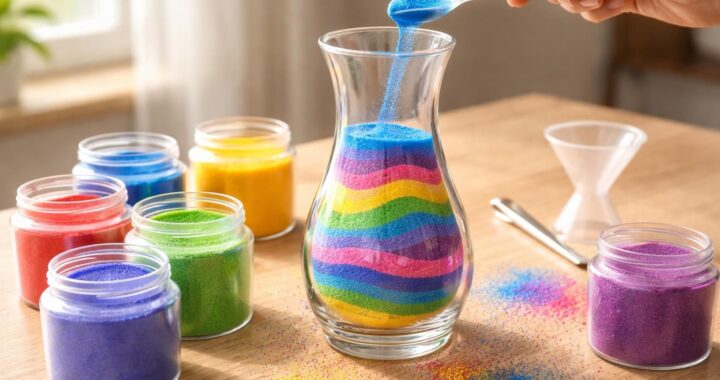 Les astuces essentielles pour décorer un vase avec du sable coloré en un rien de temps