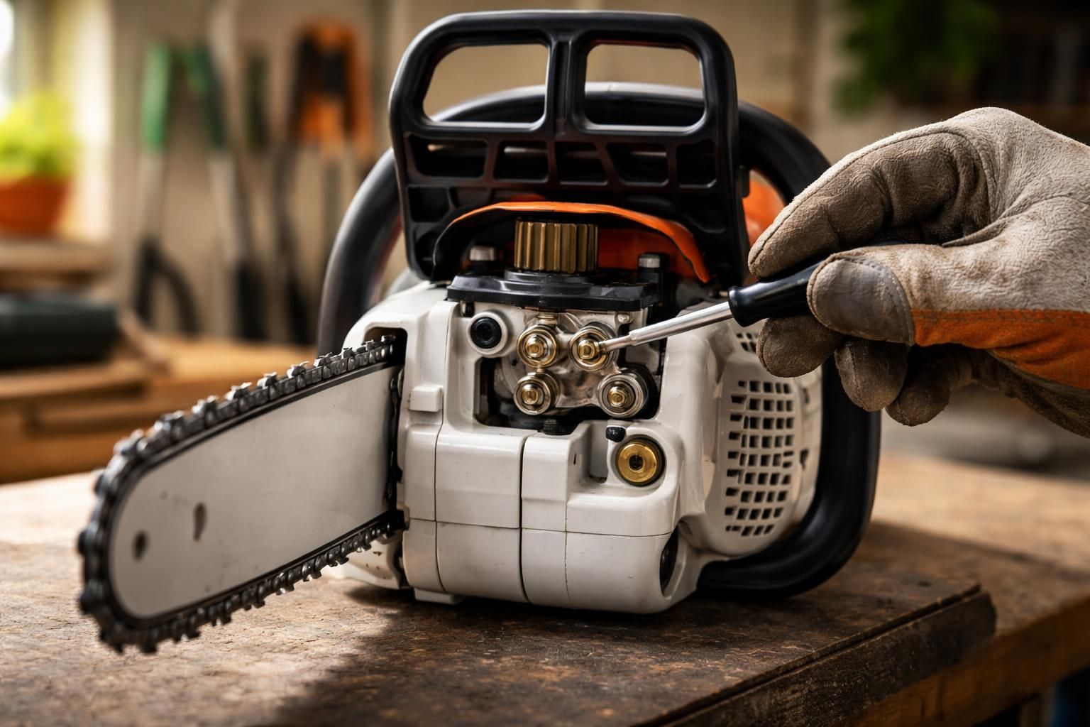 apprenez à maîtriser le réglage du carburateur de votre tronçonneuse stihl, en ajustant facilement les vis h et l grâce à notre guide simple et rapide en quelques étapes.