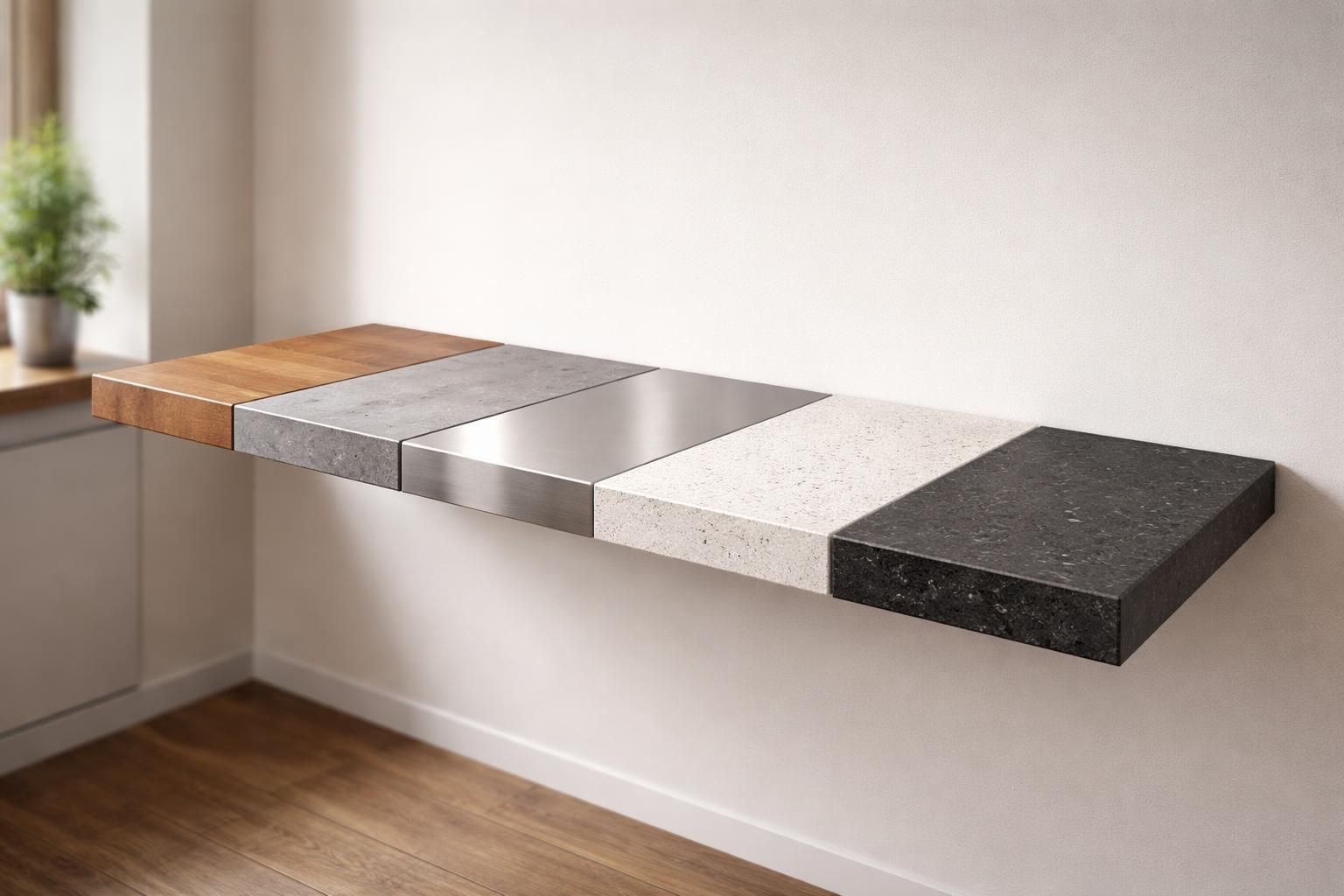 découvrez le top 5 des matériaux durables pour un plan de travail fixé au mur, alliant esthétique, résistance et praticité pour votre cuisine ou espace de travail.