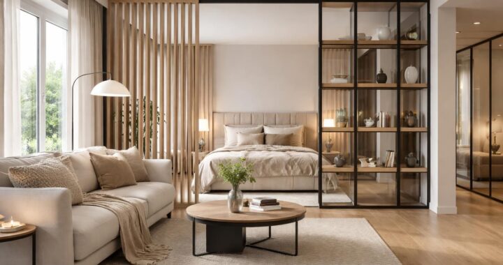 Inspirations modernes pour séparer la chambre du salon avec goût
