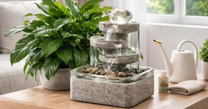 Les astuces d&rsquo;entretien pour une fontaine d&rsquo;intérieur avec plante éclatante