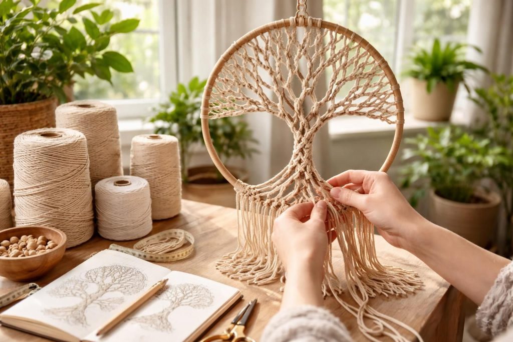 découvrez un tuto simple et étape par étape pour fabriquer facilement un arbre de vie en macramé chez vous. parfait pour les débutants et les passionnés de déco diy !