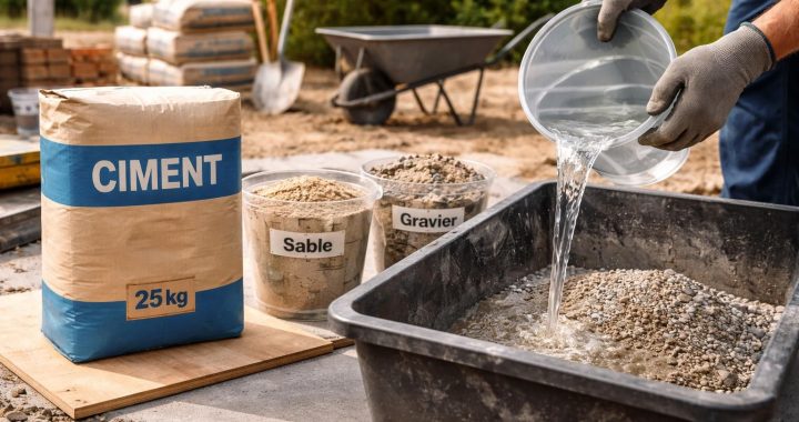 Comment réussir le dosage du béton pour 1 sac de ciment 25 kg à la perfection