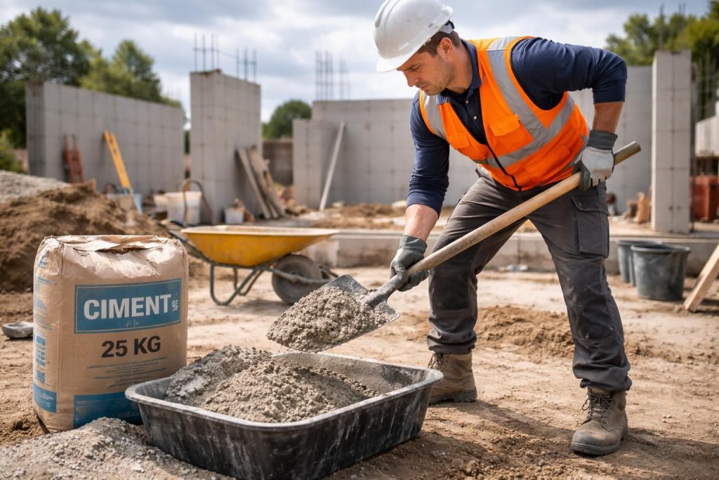 optimisez votre projet de construction grâce à un dosage précis du béton à la pelle avec un sac de 25 kg. bénéficiez d'une exécution soignée pour des résultats solides et durables.