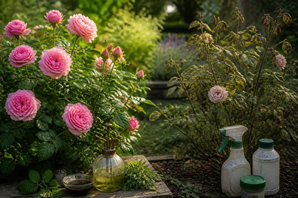 découvrez pourquoi privilégier les remèdes de grand-mère pour soigner la maladie des rosiers, une alternative naturelle et efficace aux pesticides chimiques, respectueuse de votre jardin et de l'environnement.