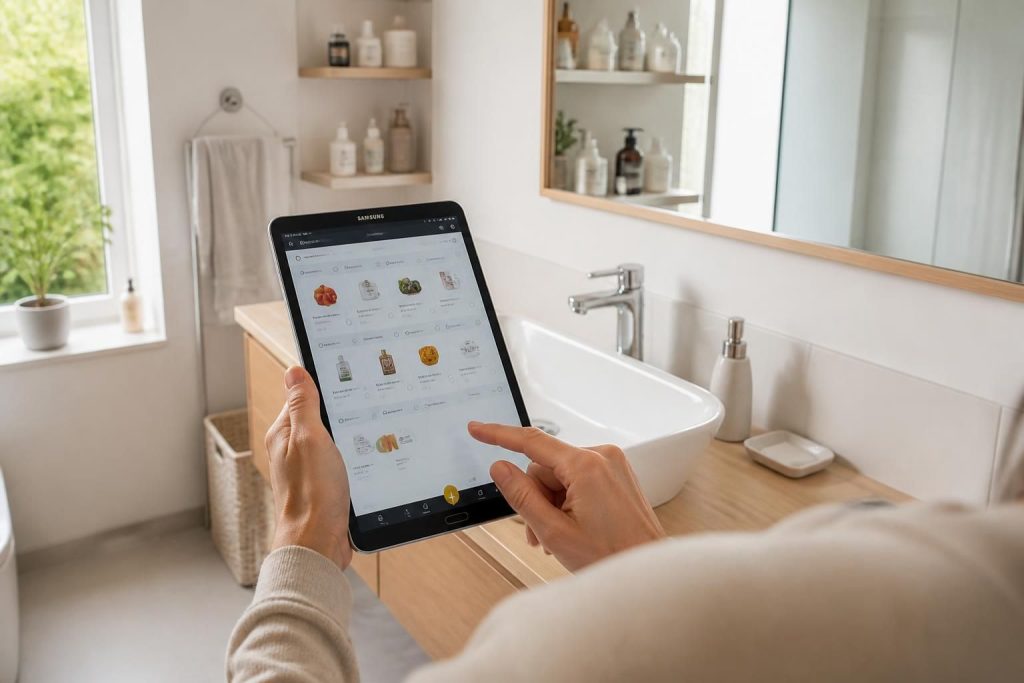 découvrez comment préparer efficacement vos achats pour la salle de bain en utilisant votre tablette samsung galaxy. astuces et conseils pratiques pour une expérience d'achat optimisée.